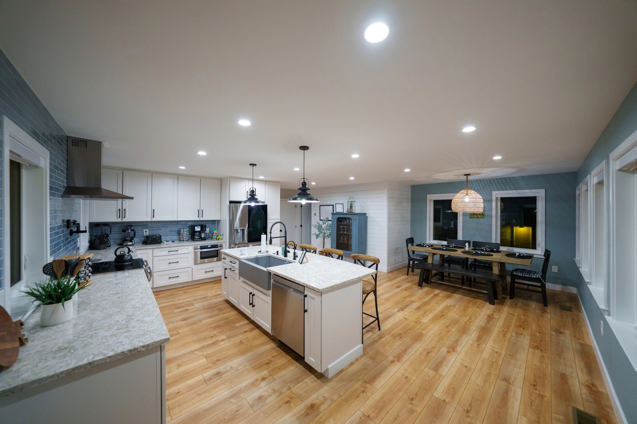 Modern renovated kitchen interior