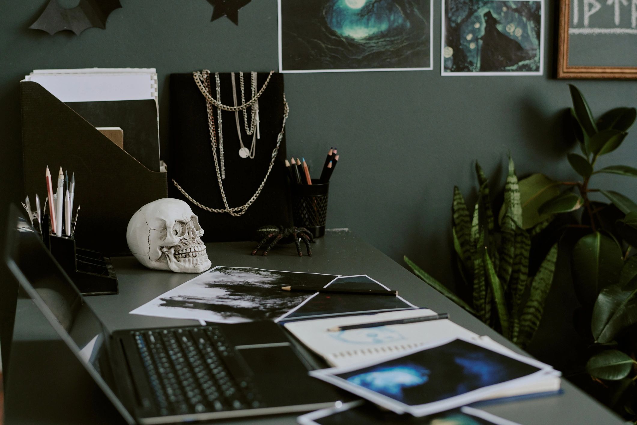 Creative workspace used for planning website projects